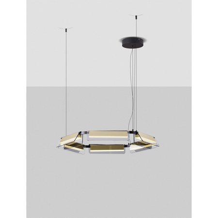 Lampa wisząca Luces Exclusivas LE44229 czarny, złoty i odcienie złota