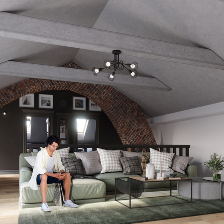 Sollux Lighting Żyrandol ARTEMIS 3S czarny SL.1109