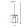 Lampa wisząca Napoli 1xE27 czarna LP-4146/1P-BL