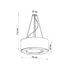 Sollux Lighting Żyrandol SATURNO 70 czarny SL.0752