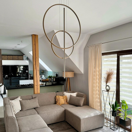 Lampa wisząca Linea No.5 60/40cm złota 4k