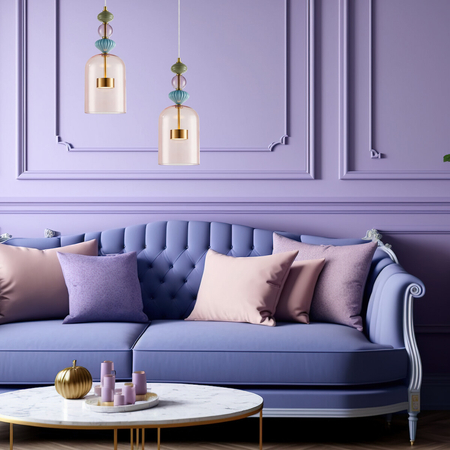 Milagro Lampa wisząca ARTE 12W LED śr. 16cm mosiądz ML0357 MULTIKOLOR