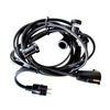 Girlanda profesjonalna IP44 czarna 10m + gniazdo Eko-light EKO1595