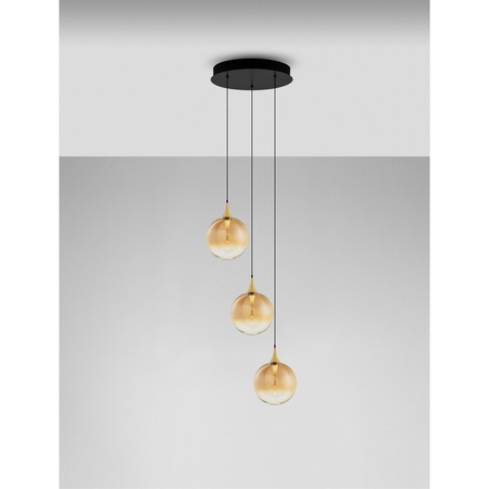 Lampa wisząca Luces Exclusivas LURVELA LE45133 złoty i odcienie złota, czarny