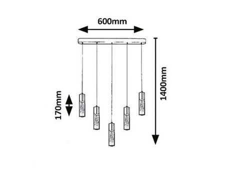 Lampa wisząca Rabalux Floresta 6559 złoty