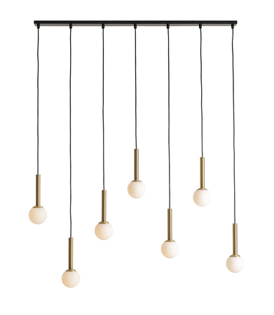 Lampa wisząca RIU 7 BLACK / BRASS Aldex 1121T40 czarny