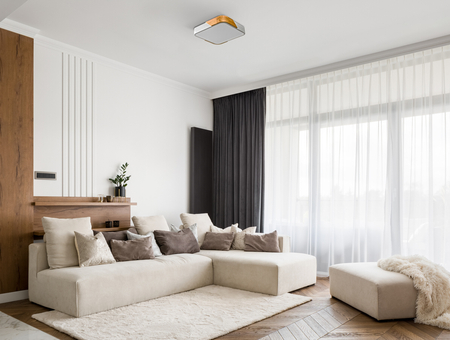 Lampa sufitowa Italux Santer PLF-13187-WH-WO Drewno, biały