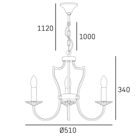 Cosmo Light Lampa wisząca RIGA P03755CH-WH