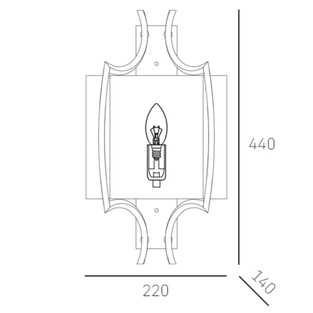 Cosmo Light Kinkiet FARO W01053NI-WH