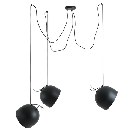 Lampa wisząca NOOR 3 BLACK Aldex 1122E_1 czarny