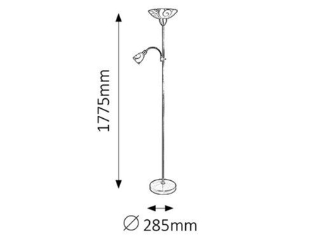 Lampa podłogowa Rabalux Harmony 4091 chrom satyna