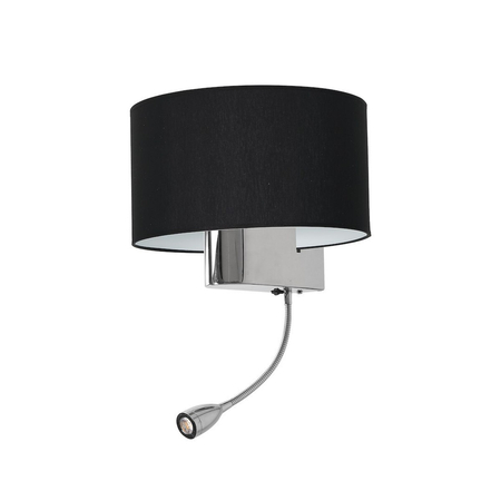 Milagro Kinkiet CASINO BLACK/CHROME 1xE27 + 1W LED ML6378 Czerń / Chrom