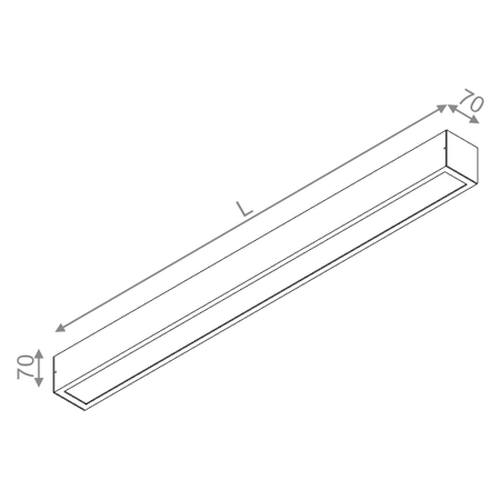 Lampa natynkowa AQForm Set Aluline LED Surface Czarny Struktura