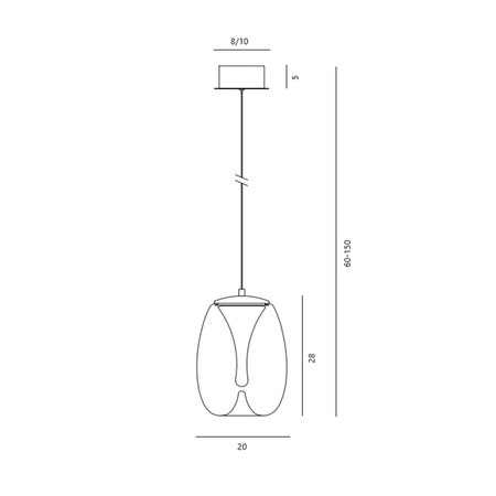 Lampa wisząca Azzardo PAMELA AZ6184 BRASS