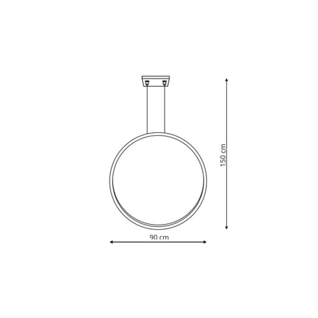 Light Prestige Lampa wisząca Mirror L czarna IP44 LED CCT LP-999/1P L BK CCT