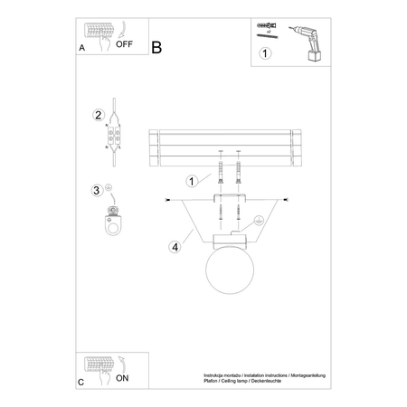 Sollux Lighting Plafon YOLI 1 biały SL.1146