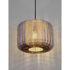 Lampa wisząca Luces Exclusivas BELUNCA LE45351 drewno jasne i ciemne, niebieski