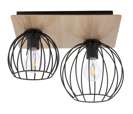 Sigma 32358 CYBER 2 prostokąt dąb/czarny plafon