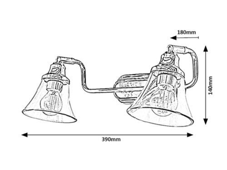 Lampa łazienkowa Rabalux Antoine 3208 chrom
