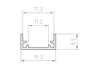 Profil LED Greenie P11-1 2000 mm anodowany srebrny