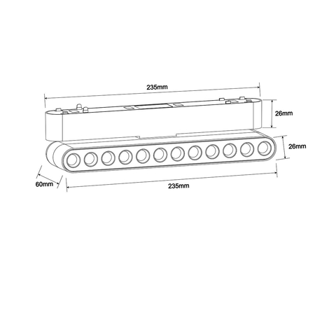 Light Prestige Reflektor Magnetic Slim Blaze 12W LED 3000K biały LP-616-MAG SLIM 12W 3WH