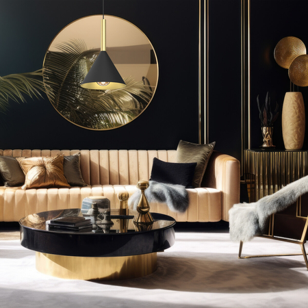 Milagro Lampa wisząca PERU BLACK 1xE27 MLP0977 CZARNY + MOSIĄDZ