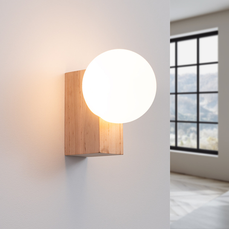 Sollux Lighting Kinkiet BULBO naturalne drewno SL.1682