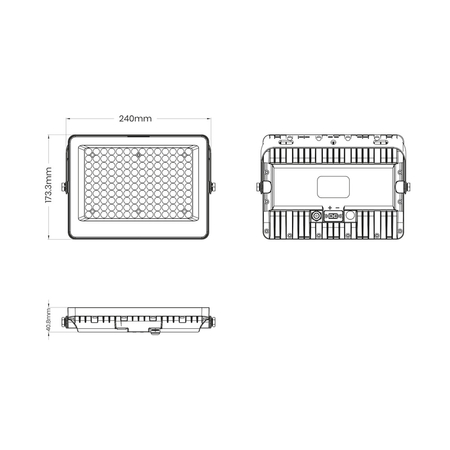 Eko-Light Naświetlacz Solarny Fokus 100W 1300lm 6000K EKO9092 CZARNY