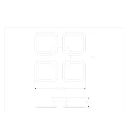 Lampa sufitowa Zuma Line MS232040R-WH STELLAR LAMPA SUFITOWA BIAŁA-CHROM/WHITE-CHROME