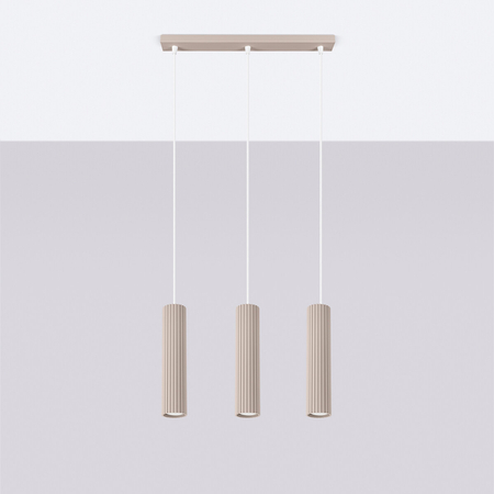 Sollux Lighting Lampa wisząca KARBON 3L taupe SL.1774