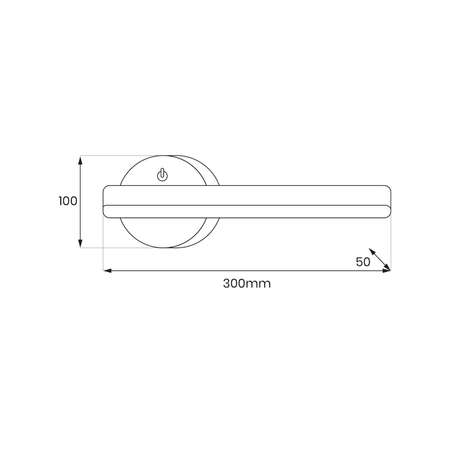 Milagro Kinkiet SYDNEY 6W LED BLACK prawy ML6348 CZARNY