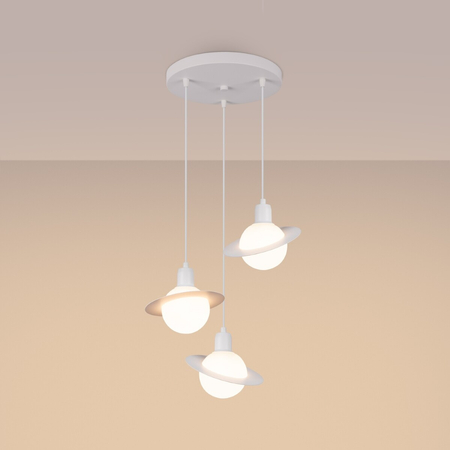 Sollux Lighting Lampa wisząca HYPERION 3P biały SL.1357