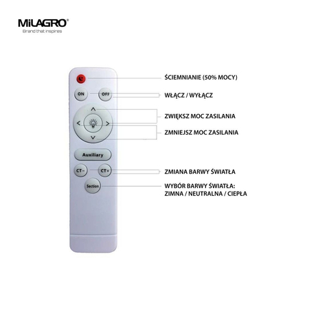 Plafon LED Milagro ML6399 Bono 52W LED Ø480 mm