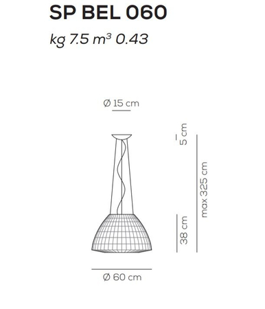 Lampa wisząca Axo Light Bell 060 Czerwona