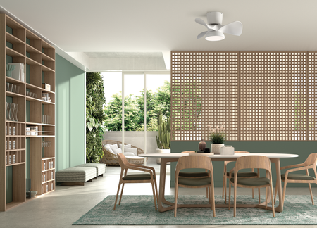 Wentylator VIENA biały Ø56 DC 26W LED 24W CCT zmienna barwa, APP TUYA