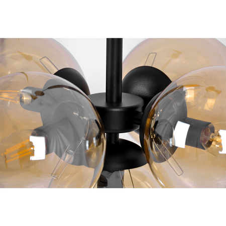 Lampa sufitowa Kaja LOGAN K-5367 czarny, bursztynowy