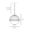 Cosmo Light Lampa wisząca PRALINES P01220BR