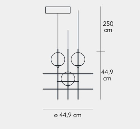 Lampa wisząca LED Fontana Arte F438380550NBLE Setareh