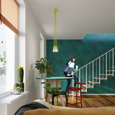 Sollux Lighting Lampa wisząca DIEGO 1 żółta SL.0578