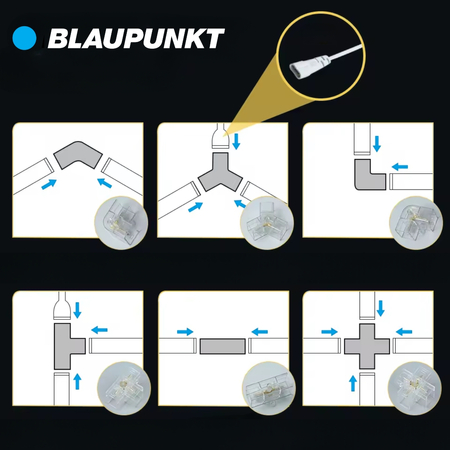 Lampa LED Hexagon Blaupunkt 19,2W panel sufitowy led 4000K CRI90 w kształcie strzałki
