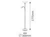 Lampa podłogowa Rabalux Pearl classic 4019 brąz