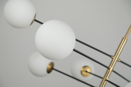 Lampa wisząca OVIEDO 8 GO/BK Azzardo AZ4423 czarny/złoty