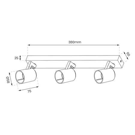 Milagro Oprawa Volf Spot Złoty 3xGU10 ML0683 ZŁOTY