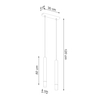 Sollux Lighting Lampa wisząca WEZYR 2 czarna SL.0961