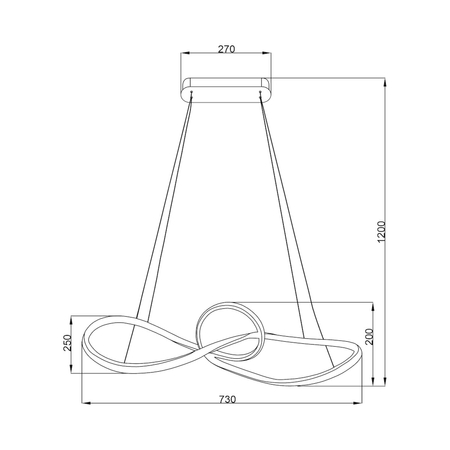 Milagro Lampa wisząca Marco Black 42W LED ML8116 CZARNY