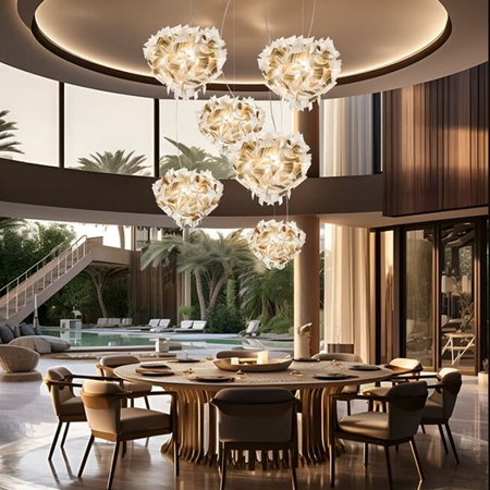 Lampa wisząca Slamp VELI AUREA - WHITE/GOLD - TRANSPARENT WIRE S VELSS00WHG01T00000EU biały/złoty