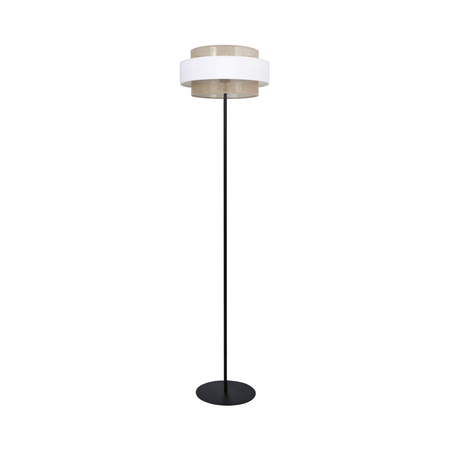 Lampa podłogowa CEZAR Kaja K-5275 biały/beżowy