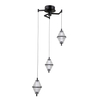 Lampa wisząca Italux Fuente PND-34395-3-BK Czarny mat, chrom