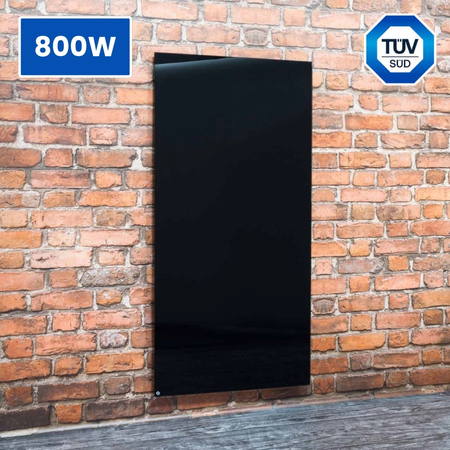Panel grzewczy na podczerwień Greenie 60x120cm 800W czarne szkło - 5 lat gwarancji - 16 - 20m2