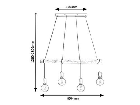 Lampa wisząca Rabalux Pablo 3980 czarny matowy